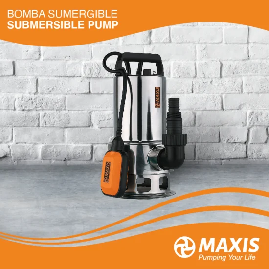 Bomba de esgoto elétrica submersível de água suja, 400w, inoxidável, com grande fluxo, sucção de piscina, lago, jardim